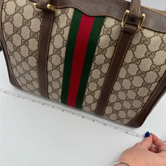 Gucci Boston Bag with Sherry Line - Picture 9 of 15